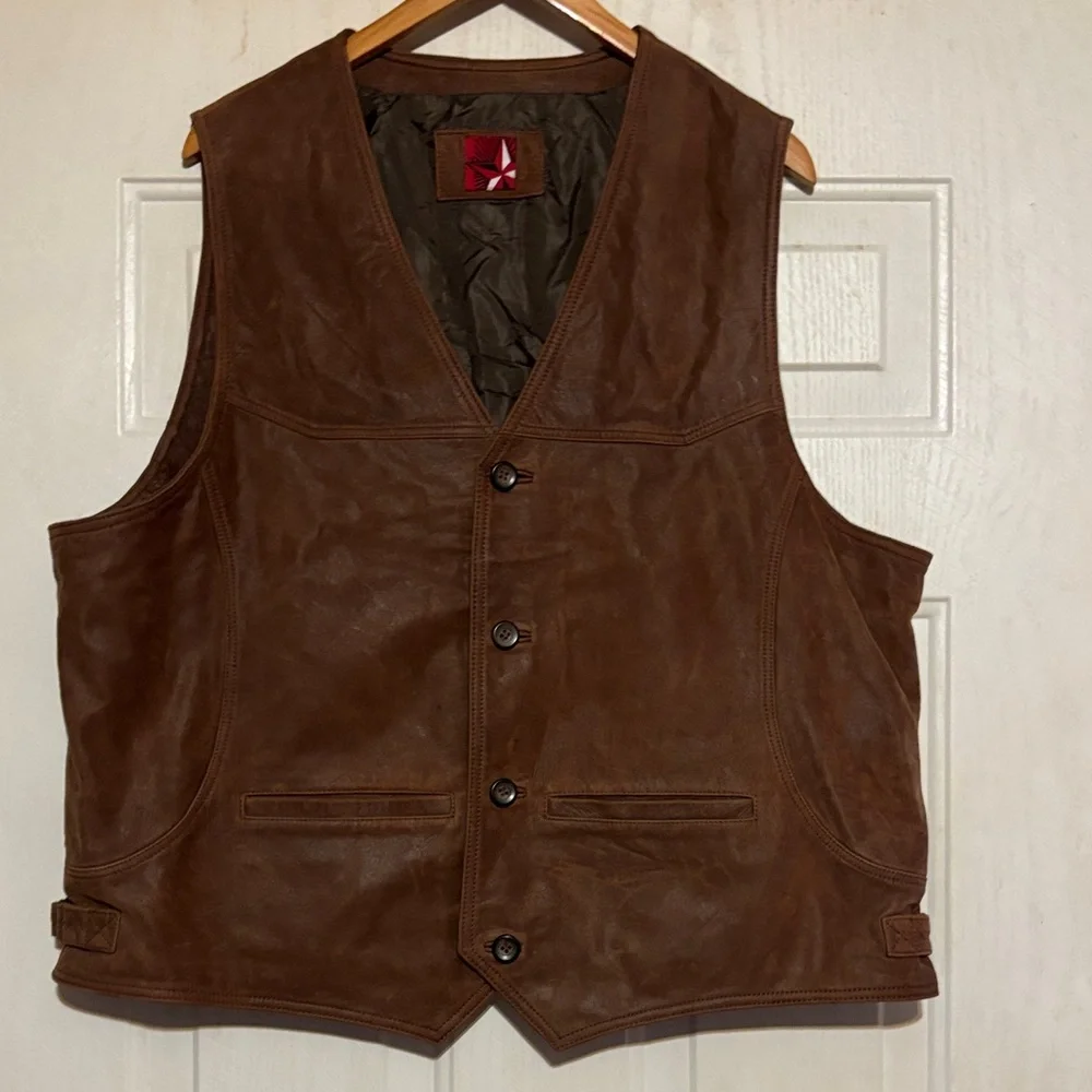 Marlboro Vintage Brown‎ Leather Vest
